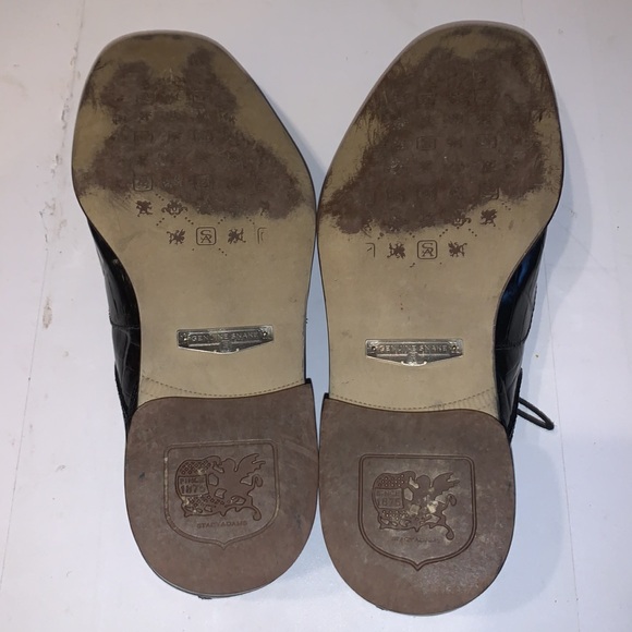 Stacy Adams Genuine Snakeskin Black Dress Shoes Size 10.5 Laces - Picture 5 of 8